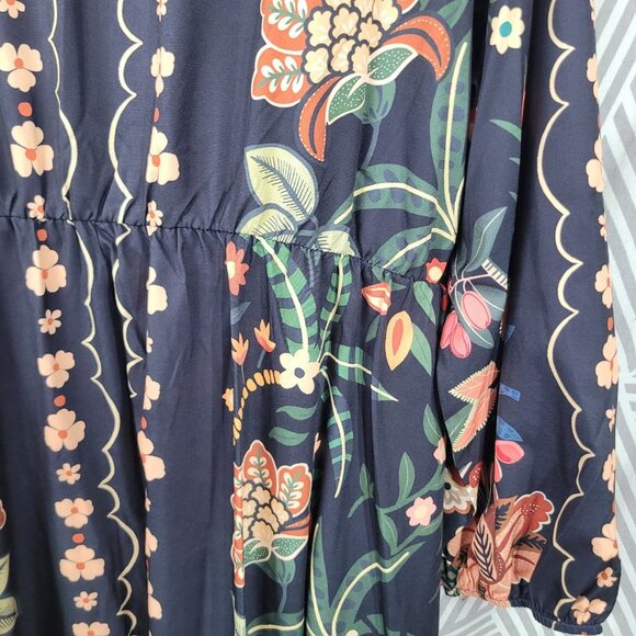 NEW Bloomchic Maxi Dress Plus 22/24 22W 24W Floral Black Long Boho Whimsigoth 3X - Picture 5 of 6